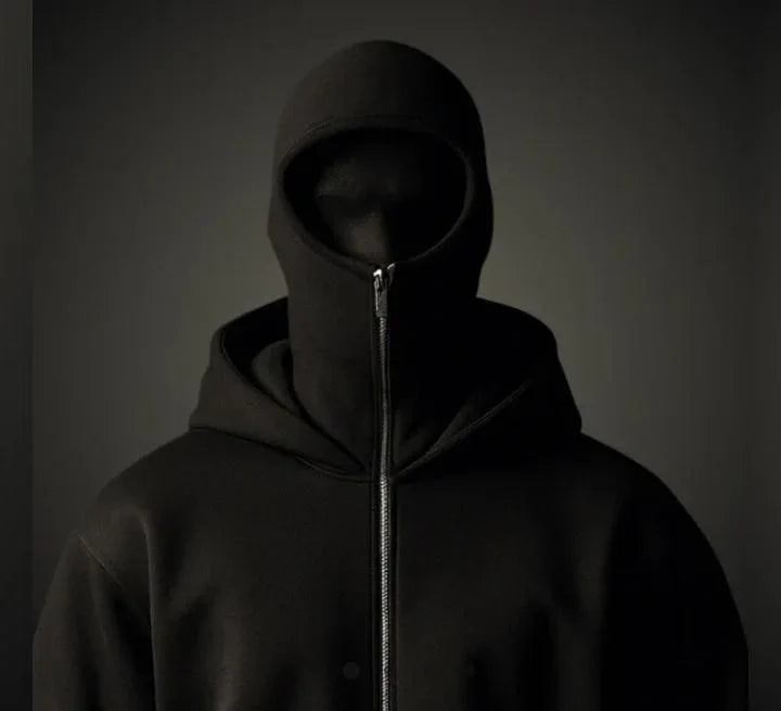 Men's Full Sleeves Zipper Hoodie with Mask